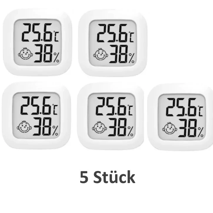 5pcs Digital Hygrometer Mini Thermometer Humidity Temperature Meter Slim Small