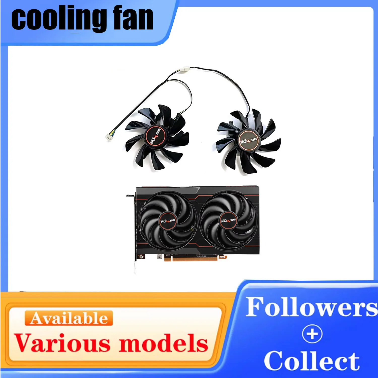 Brand new DIY replacement fan 4PIN 85MM FDC10H12D9-C T129215SU for Sapphire Pulse AMD Radeon Rx 6600 6650 XT graphics card