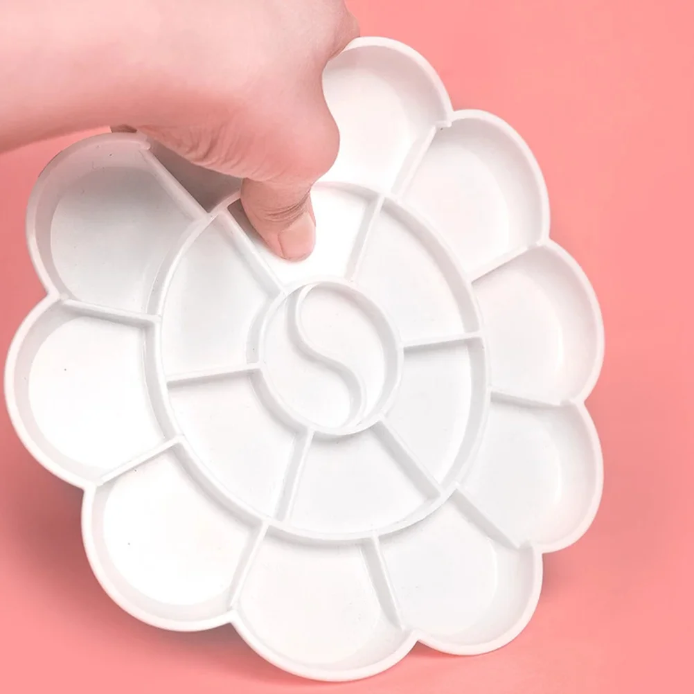

12Pcs Paint Mixing Trays Durable Plastic Pigment Holders Easy Wash Portable Lightweight for Kids Students Pigment Trays