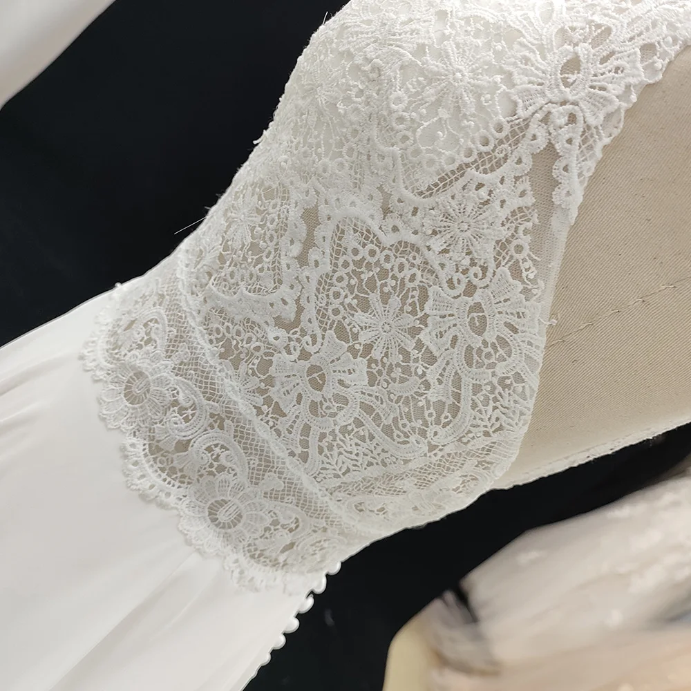 Brautkleider für die Braut 2025, elegant, ärmellos, V-Ausschnitt, Hofschleppe, rückenfrei, Spitze, Satin, Brautkleid, Vestidos Novias Boda