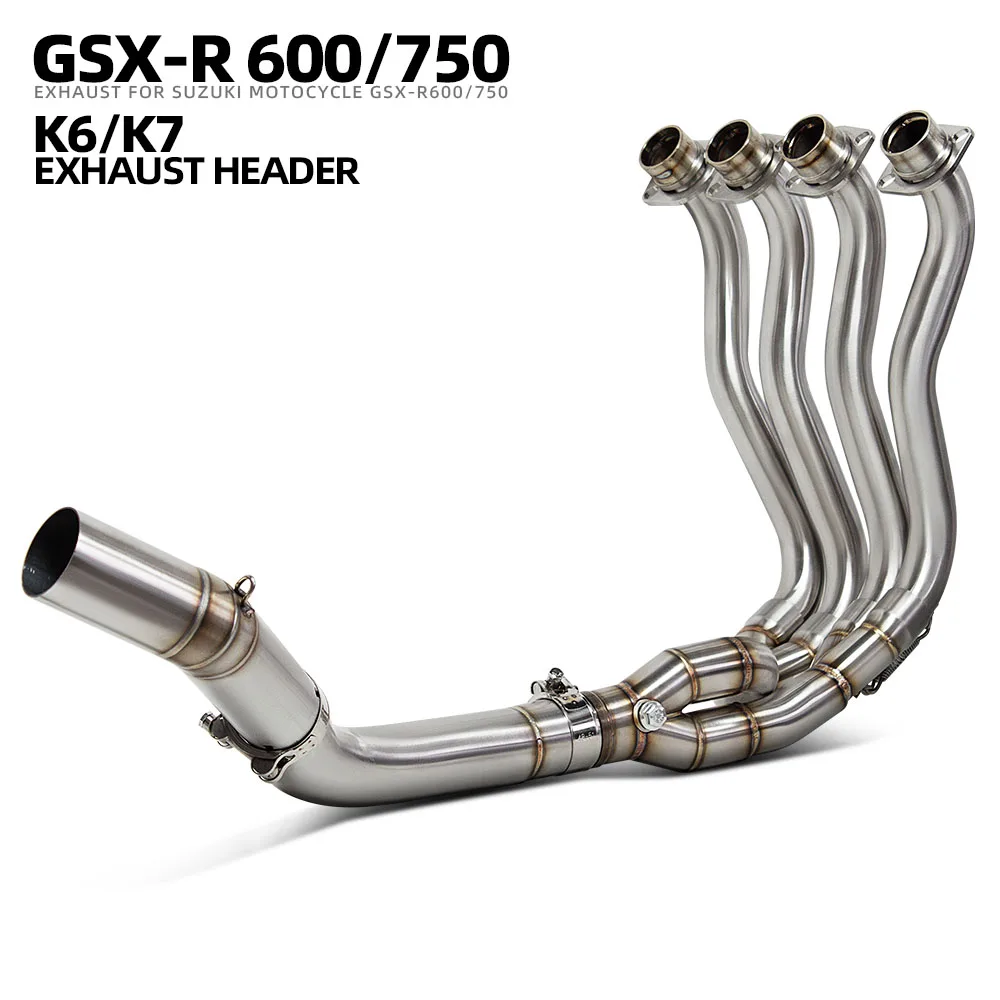 Motorcycle Exhaust Modify Header Tube For Suzuki GSXR600 GSXR750 GSX-R600 GSX-R750 K6 K7 2011-2025 Escape Racing Front Link Pipe