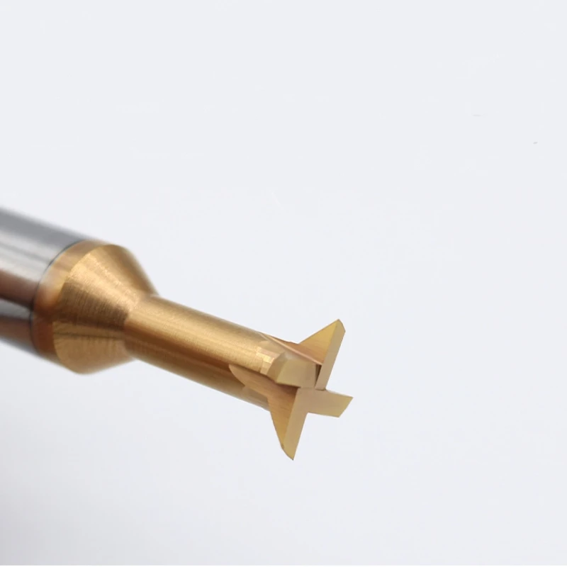 Hrc55 Wolfraam Staal Zwaluwstaart Cuttercarbide Zwaluwstaartsleuf Afschuinen Frees Hoogglans 45 ° 60 ° Afschuinen Tegensnijder
