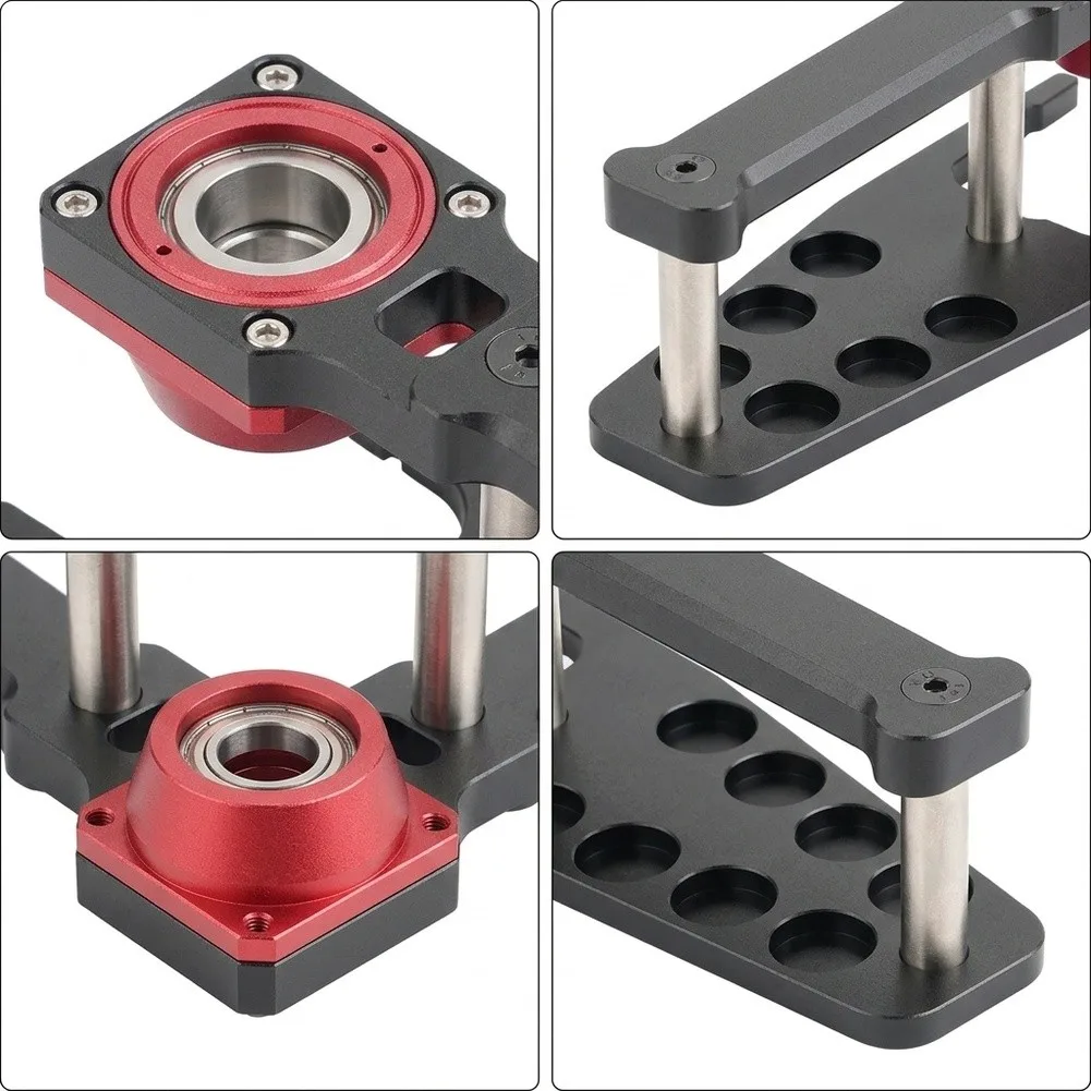 Aluminum Alloy Vertical Hole Puncher with 8 Evenly Spaced Guide Holes for Efficient Batch Drilling in DIY Assembly