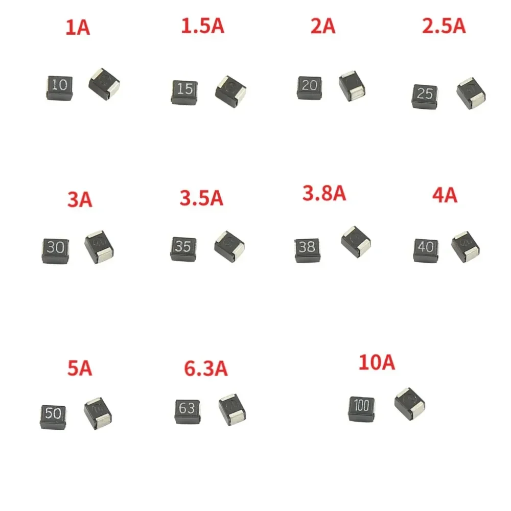 50pcs Micro Chip Fuse SMD SMT 1210 1A 1.5A 2A 2.5A 3A 3.5A 3.8A 4A 5A 6.3A 10A 72V KOA CCP2E 10/15/20/25/30/35/38/40/50/63/100