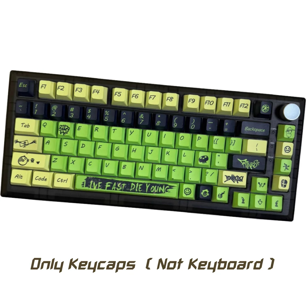 Переключатели Cherry MX ANSI US 136, колпачки для клавиш PBT Dye-Sub, набор игровых аксессуаров для механической клавиатуры 61/64/75/84/87/104/108