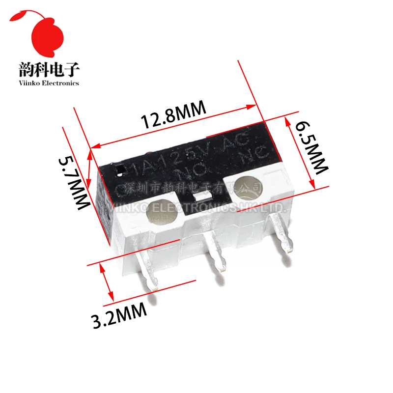 10PCS 12X6X6MM Micro Limit Switch Momentary Push Button Switch 1A 125V AC Mouse Switch 3Pins Long Handle Roller Lever Arm SPDT