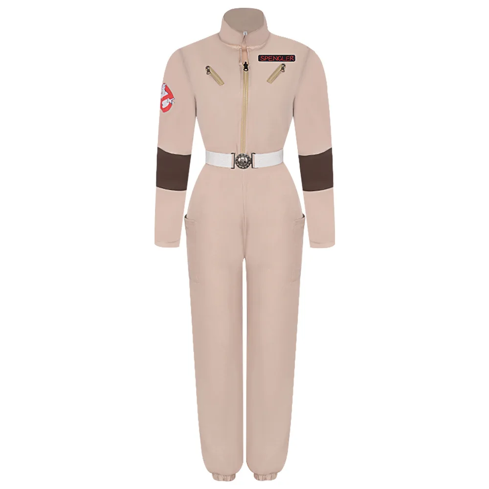 Movie Ghostbusters Long Sleeve jumpsuit Cosplay Costume Halloween Masquerade Carnival Dress Up Party Outfits for Women