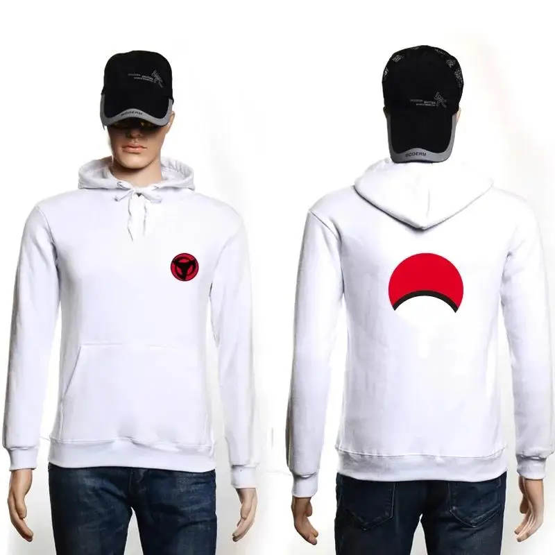 Naruto Uchiha Hoodie Sharingan Anime Print Streetwear Schwarz Unisex Herren Damen Oversized Casual Sweatshirts Langarm – Detail 4