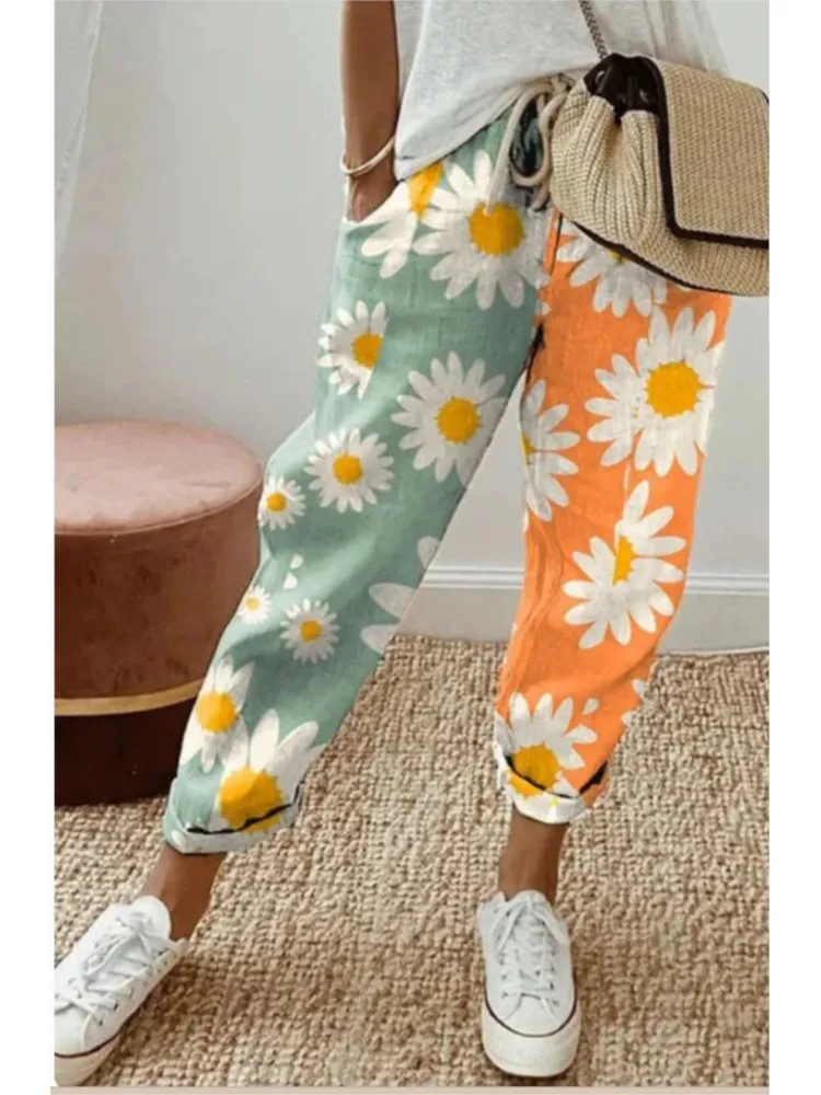 Women's Athleisure Loose Straight Cropped Pants Multi-Pocket Drawstring Cargo Pants Summer Fashion Solid   Holiday Women Pant
