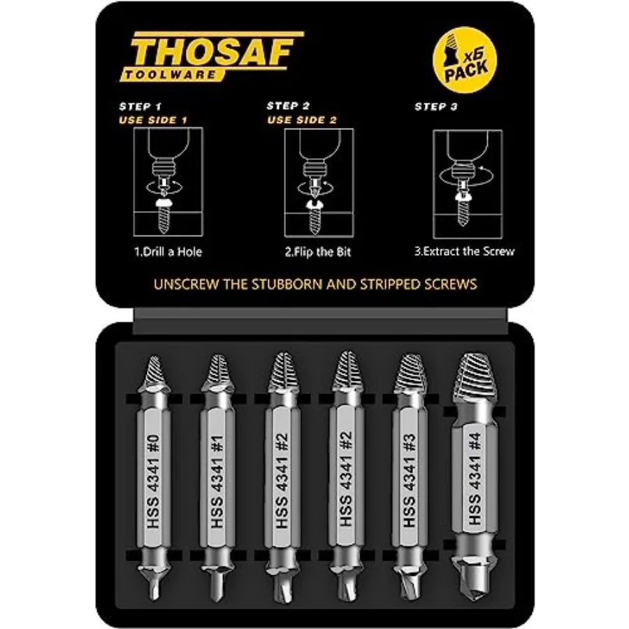 

Gifts for Men, THOSAF Damaged Screw Extractor Set, Fathers Day Gifts for Dad from Daughter Son, Mens Gifts for Dad, Husband, St