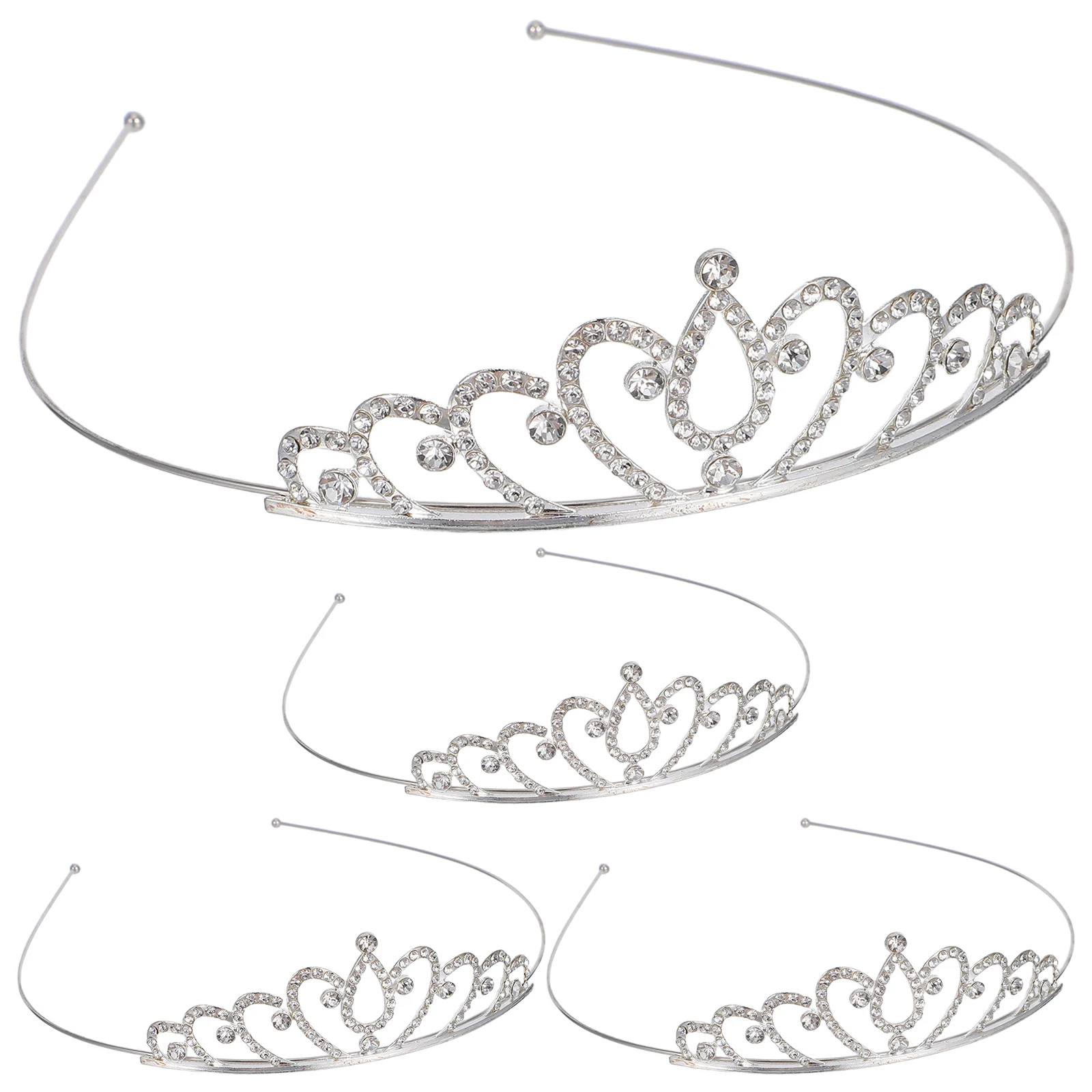 

4 Pcs Children's Tiara Headbands for Girls Hair Accessories Crown Queen Hairband Princess Crowns Toddler