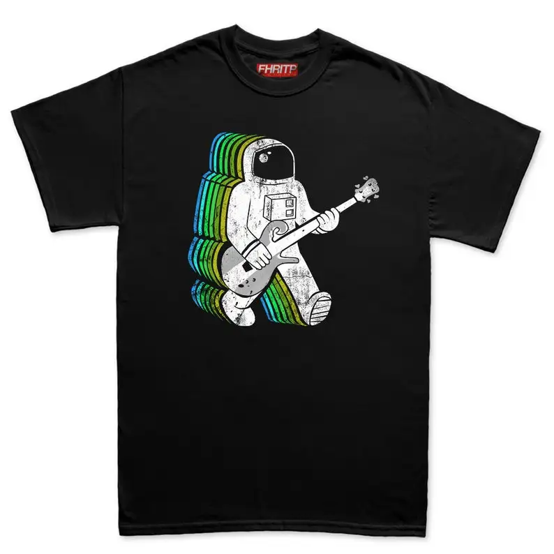 

Astronaut Guitar T-shirt, Mens Guitar Lover Gift, Tee Top Astronaut T-shirt, Rockalicious Bassist Spaceman Shirt