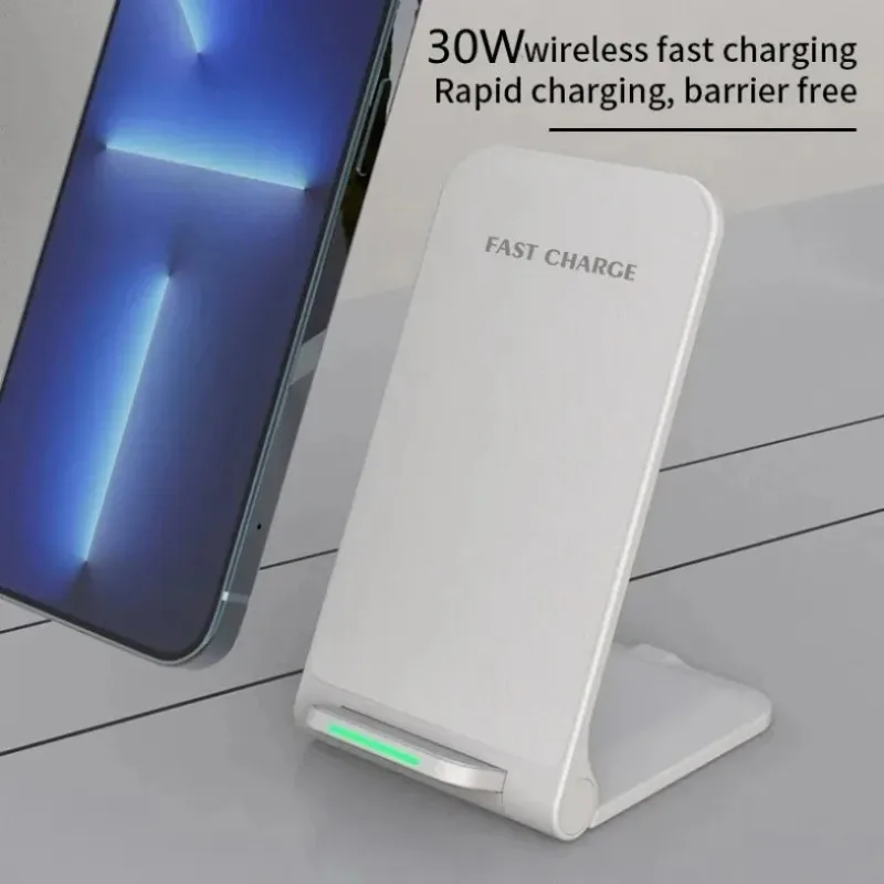 Fast Wireless Charger Stand Foldable Charging Dock For iPhone 17 16 15 14 13 Pro Samsung Xiaomi Wireless Charger Holder view 6