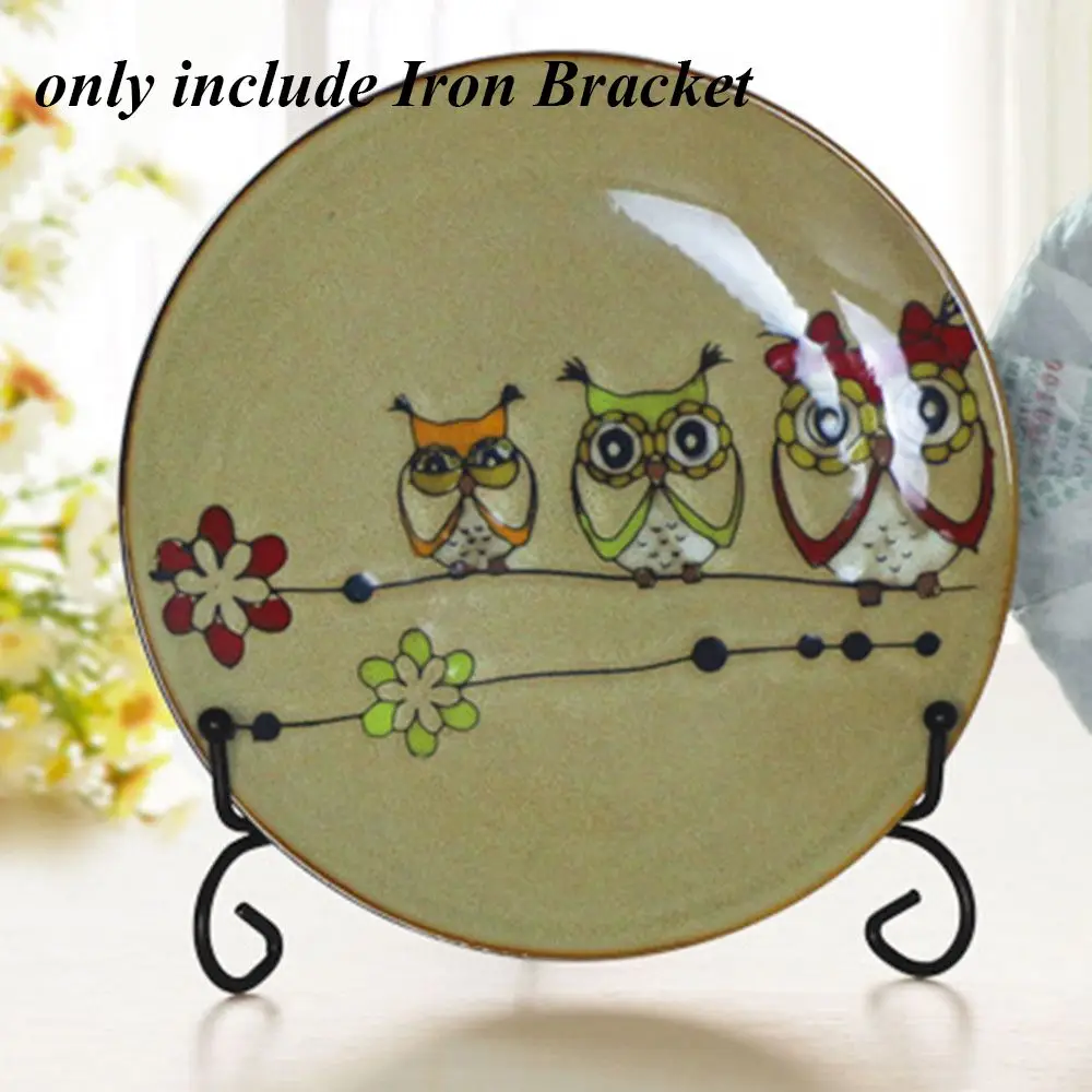 Art Book Holder Bowl Picture Frame Plate Rack Easel Black Iron Display Stand