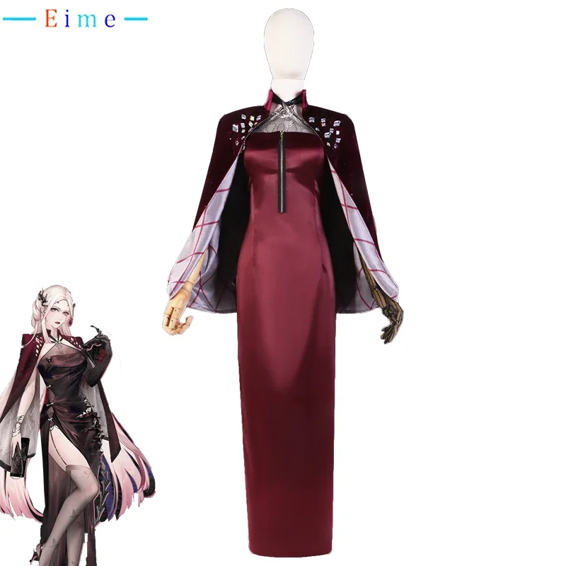 Game Path to Nowhere Eirene Cosplay Costume Women Red Cheongsam Dress Party Suit Hallween Carnival Uniforms Custom Made