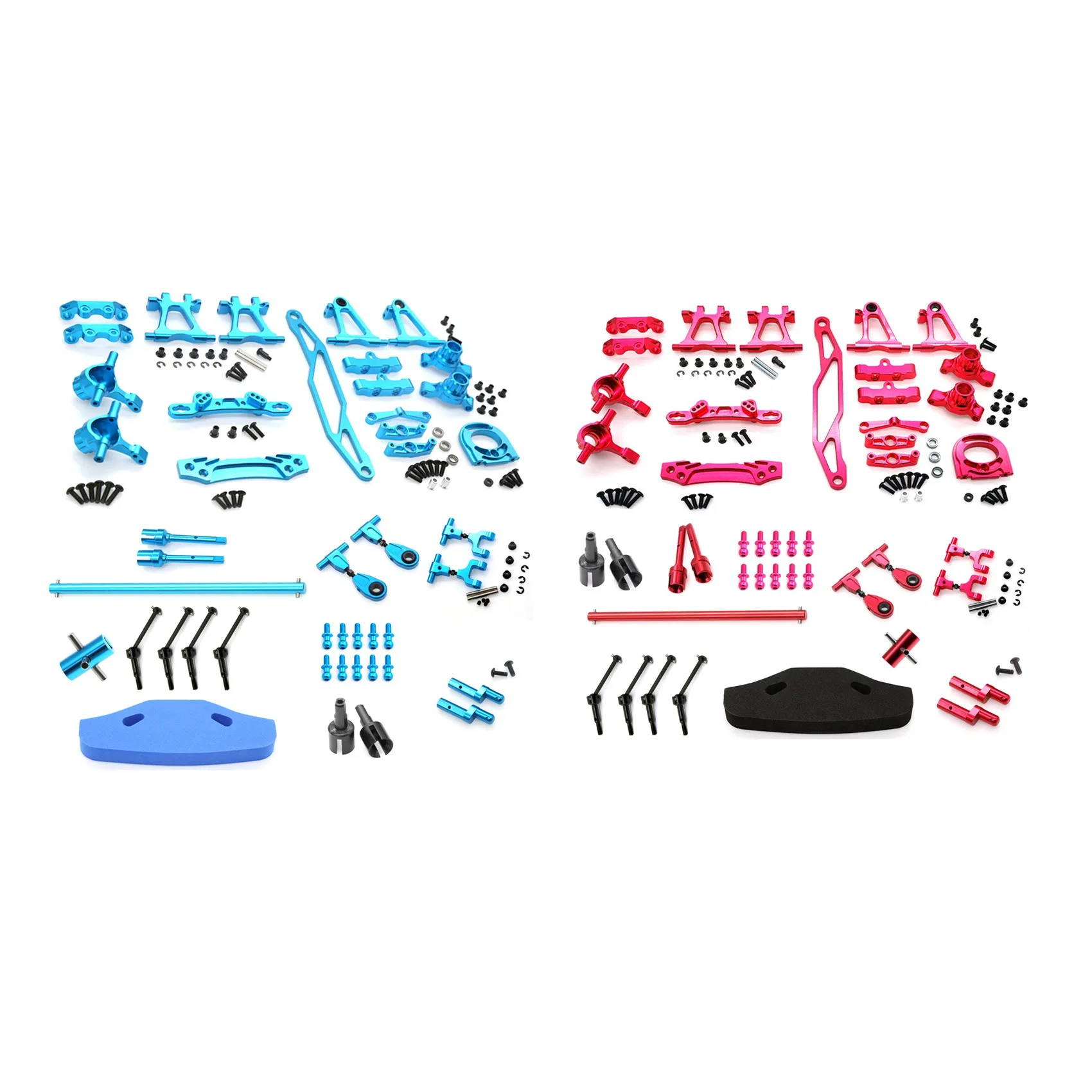 Kit de accesorios de modificación de Metal, brazos de suspensión, juego de nudillos de dirección para Tamiya TT02 TT-02 1/10 RC, piezas de actualización de coche, 1
