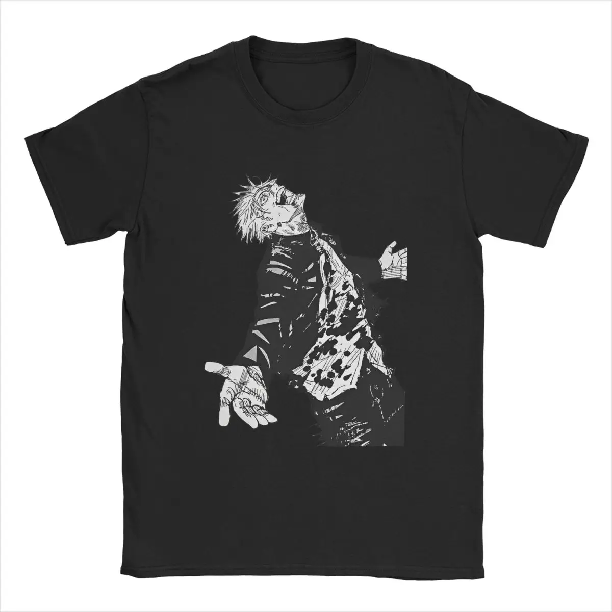 Gojo Satoru Jujutsu Kaisen Manga Men T Shirt Japanese Anime Novelty Tees Short Sleeve Crewneck T-Shirts Cotton Gift Idea Tops