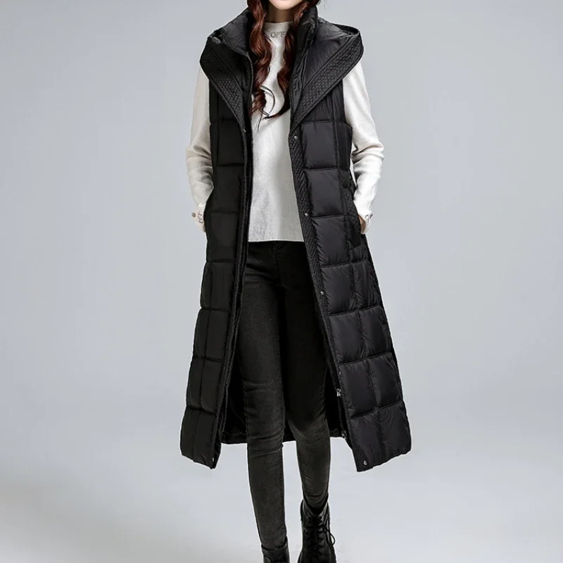 

Fashionable and Casual Down and Cotton Jacket, Vest and Cotton Jacket for Women, Mid To Long Waisted Jacket, Autumn and Winter