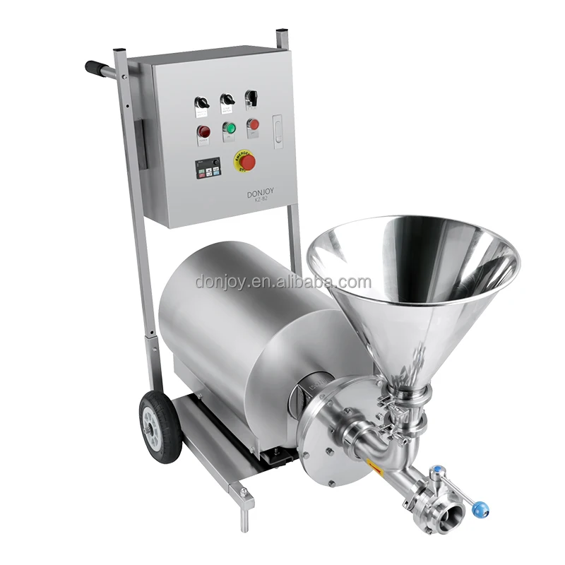 DONJOY Factory  Food Grade High Shear Inline Mixer Pump Liquid Transfer Single Stage  Emulsifier Homogenizing Pump With Hopper