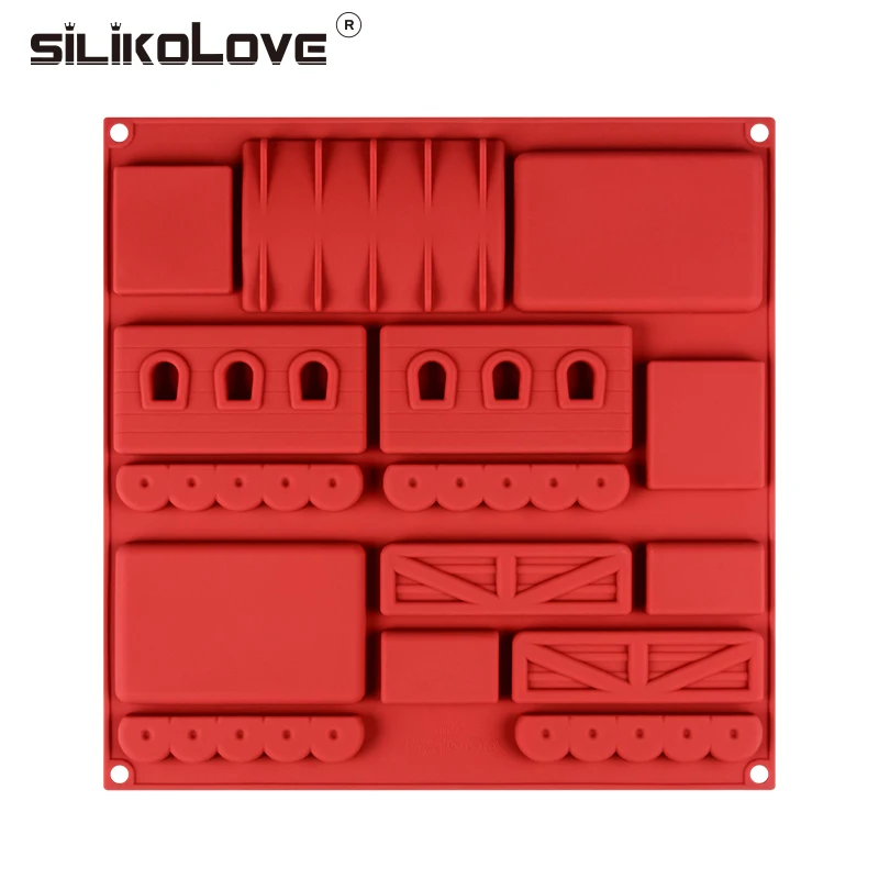 SILIKOLOVE, 3D модные рождественские Имбирные пряники, поезд, форма для торта, силиконовая форма для выпечки, искусственные формы для десертов