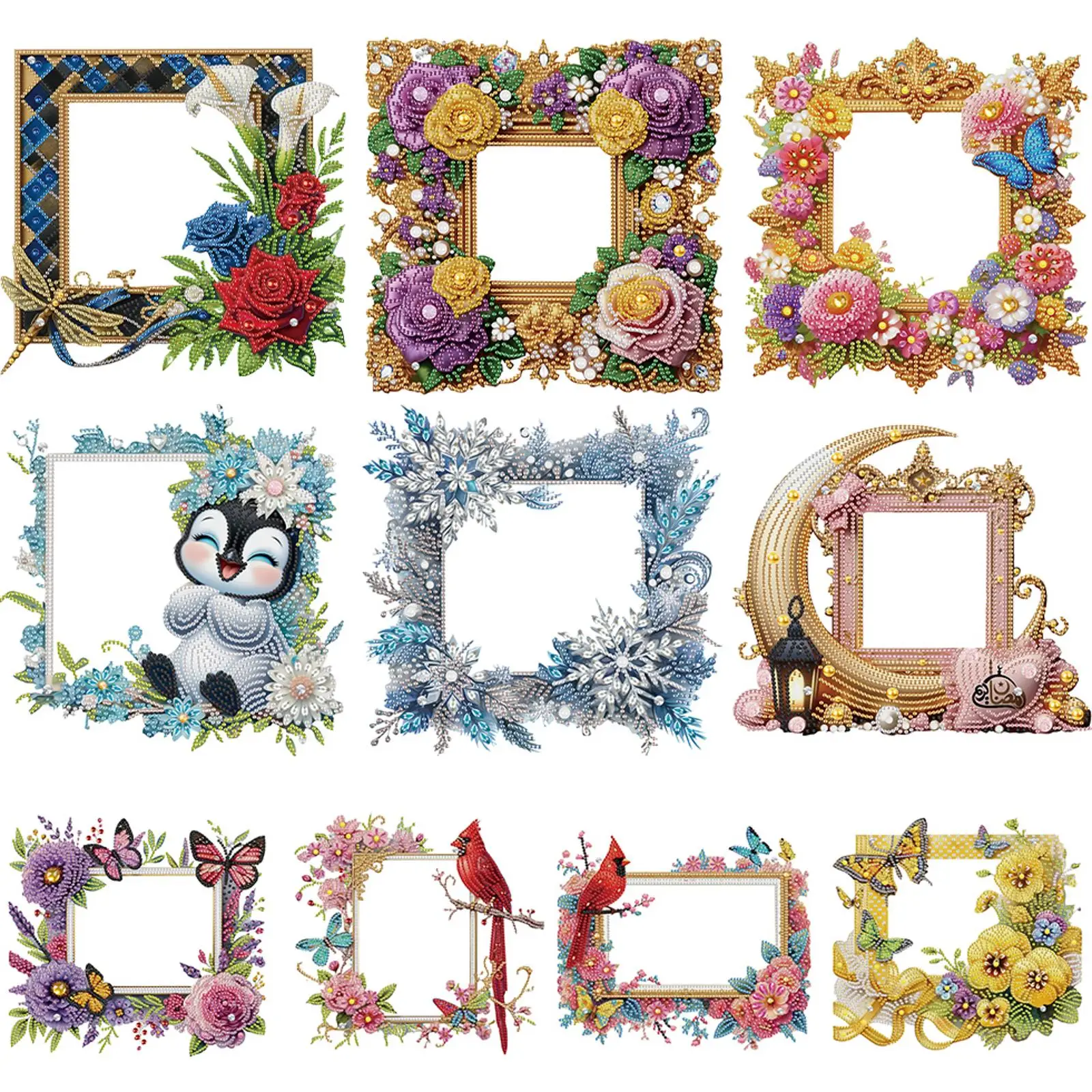 

Acrylic Special Shape Animal and Flower Table Top Diamond Painting Frame Kits Diamond Painting Desktop Decor Bedroom Table Decor