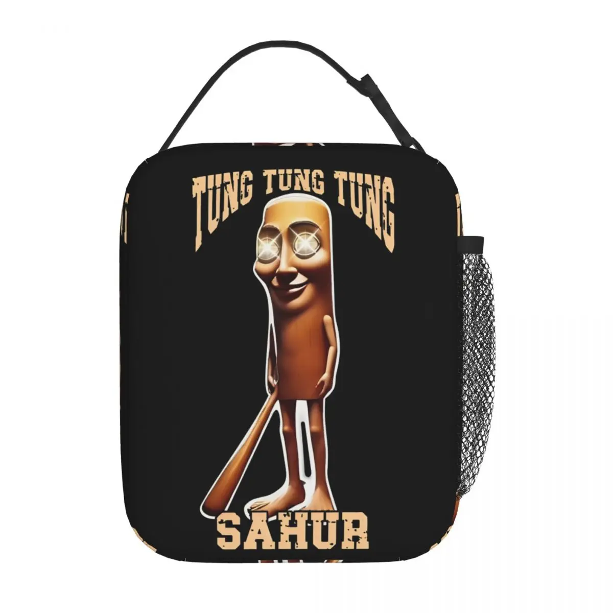 

Tung Tung Tung Sahur Funny Insulated Lunch Bags Thermal Bag Reusable Meal Container Italian Brainrot Large Tote Lunch Box