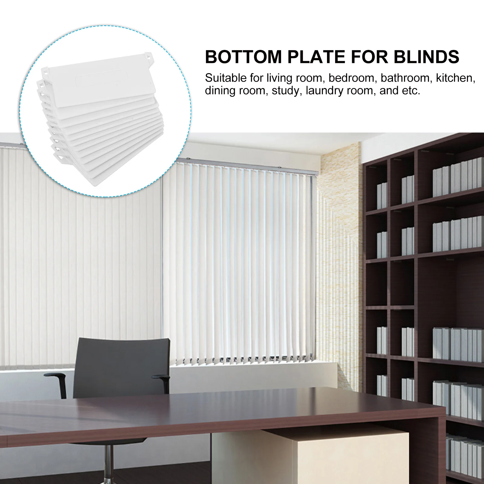 

Vertical Blind Bottom Plate Replacement Plastic Cord Weight 89mm Slats Straightener Home Office Bathroom Accessories Roller