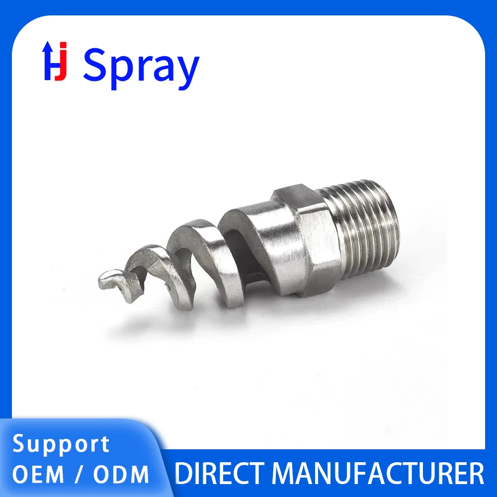 Ventilador de Piscina de Alta Potência Huajue com Radiador de Alta Vazão e Ângulo de 90 Graus de 2 Polegadas °   Bico Espiral de Aço Inoxidável com Rosca Externa BSPT