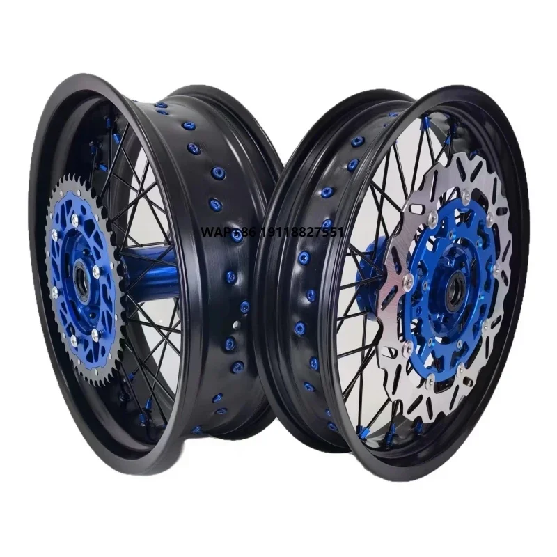 Fantic XE YZ125 250 YZF250/450 Motorcycle CNC Hub 17 Aluminum Alloy Rim Supermoto Wheelset Supermotard Wheel Rims