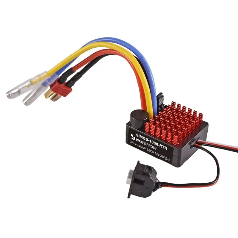 

Контроллер скорости A63T-RC 60A для радиоуправляемых моделей, водонепроницаемый электронный регулятор дроссельной заслонки для дрифт-моделей, краулеров и грузовиков