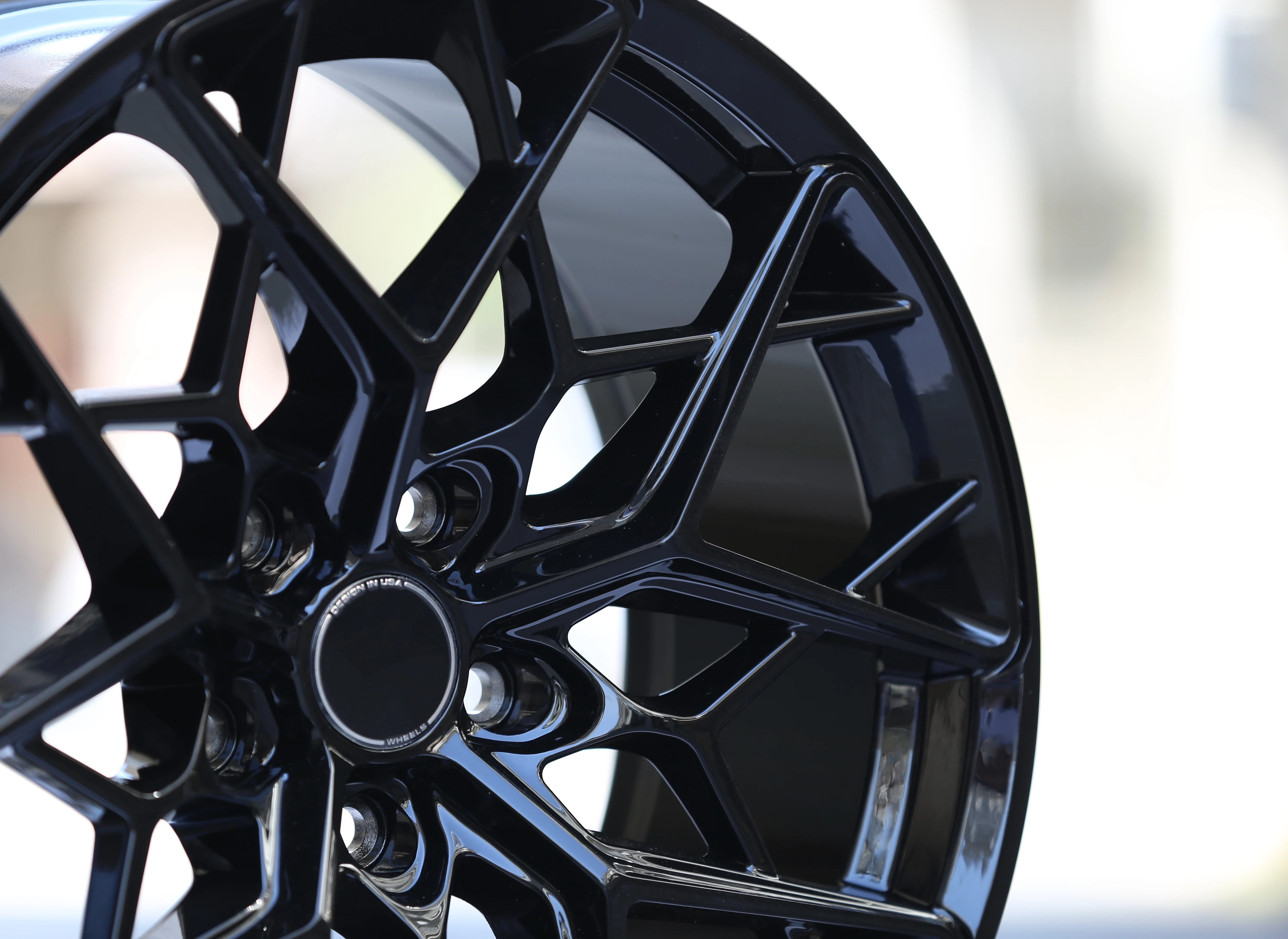 Black Multi Spoke 18 * 8.5 J18 * 10J Pickup Truck and SUV Alloy Wheels  Wheels Black Car Polished Front and Rear Wheels