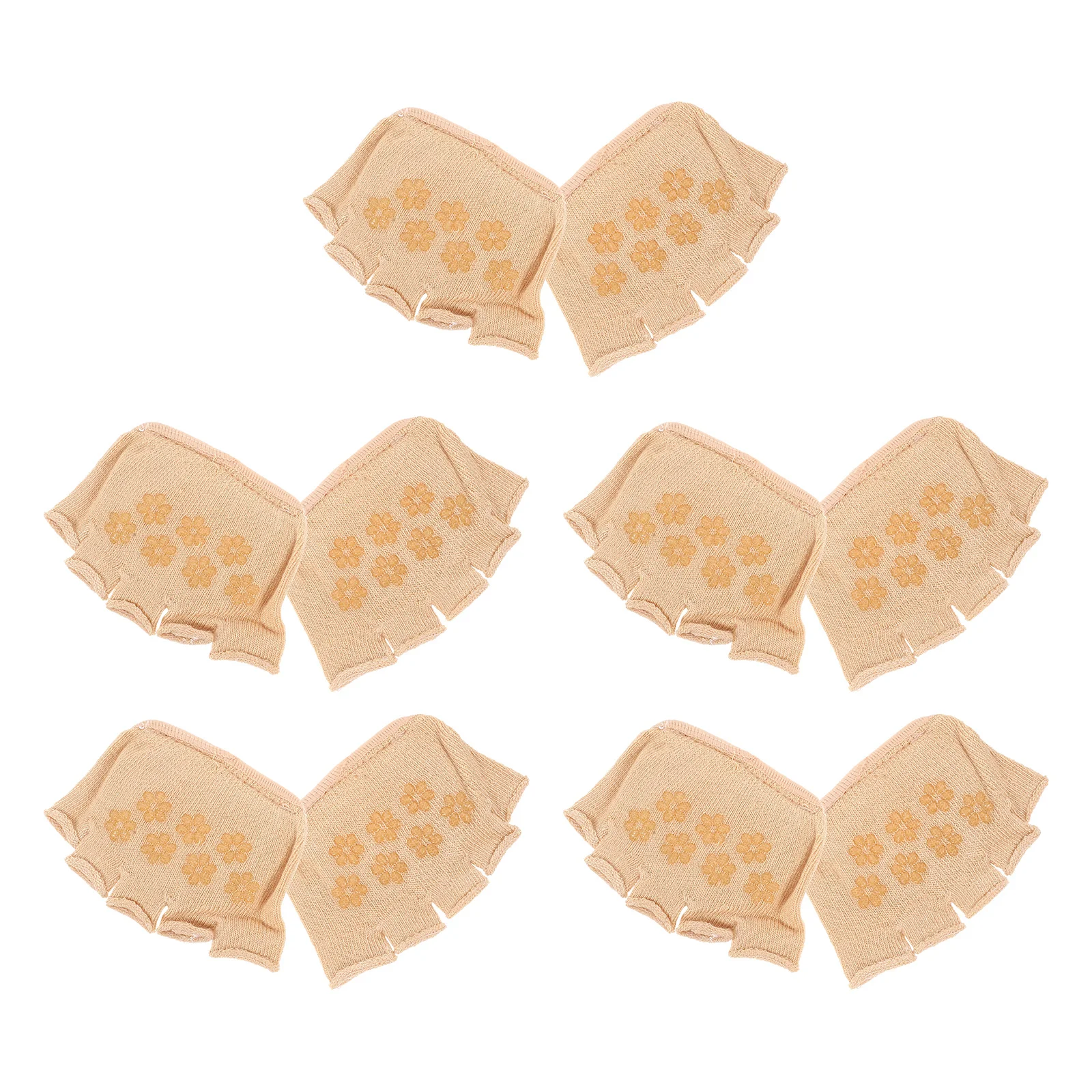 5 pares de calcetines finos y transpirables de medio dedo para mujer, calcetines invisibles para el antepié, calcetines para el antepié, media calcetín