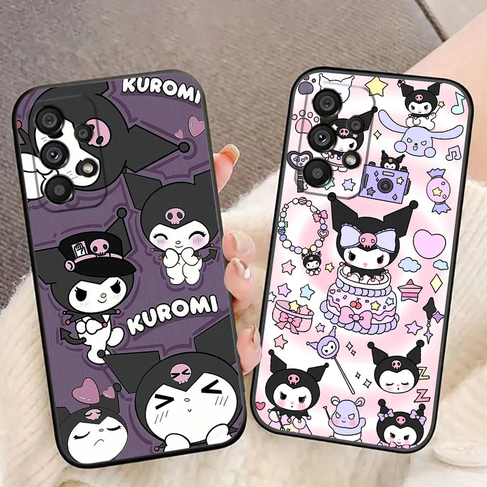 Cartoon Kawaii K-Kuromi Phone Case For Samsung Galaxy A73 A72 A55 A54 A53 A52 A51 A34 A33 A32 A23 A22 A20S A14 Case Funda Shell