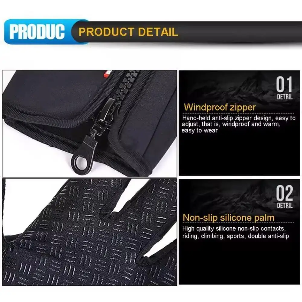 قفازات الشتاء الساخنة للرجال والنساء شاشة تعمل باللمس الدافئة في الهواء الطلق ركوب الدراجات القيادة دراجة نارية قفازات باردة يندبروف عدم الانزلاق المرأة قفازات
