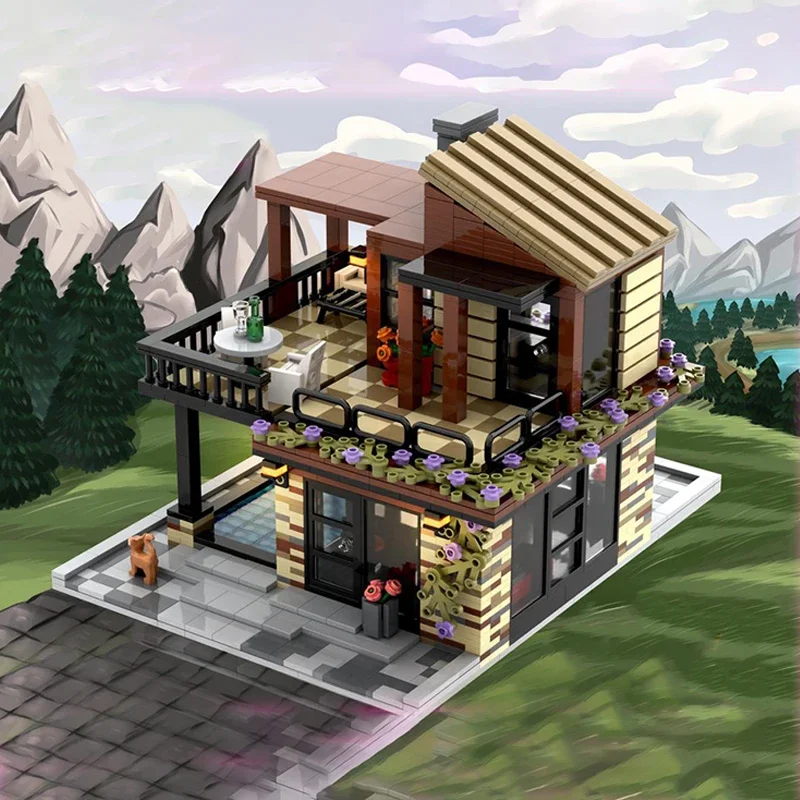 Moc التكنولوجيا العالية الحديثة مخصص منزل وحدات مدينة بناء اللبنات لتقوم بها بنفسك الإبداع الجمعية الطوب لعب الاطفال التعليم الهدايا