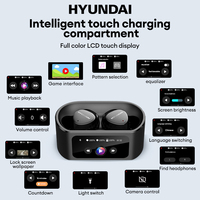 HYUNDAI SpaceAi pro TWS Earbuds LED Full Colour Touch Screen ANC Wireless Earphones Noise Cancelling Earphones Bluetoth 5.3