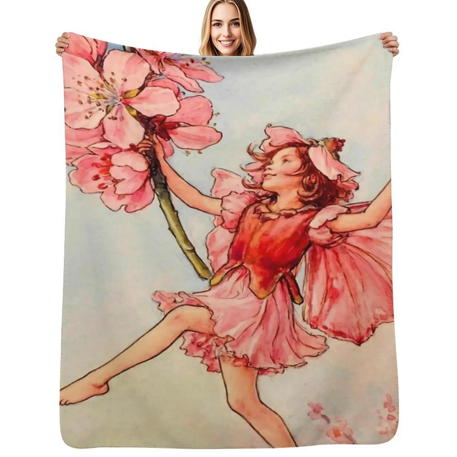 Cicely Mary Barker The Almond Blossom Fairy Throw Blanket halloween Weighted Sofa Quilt Softest Bed covers Hair Blankets