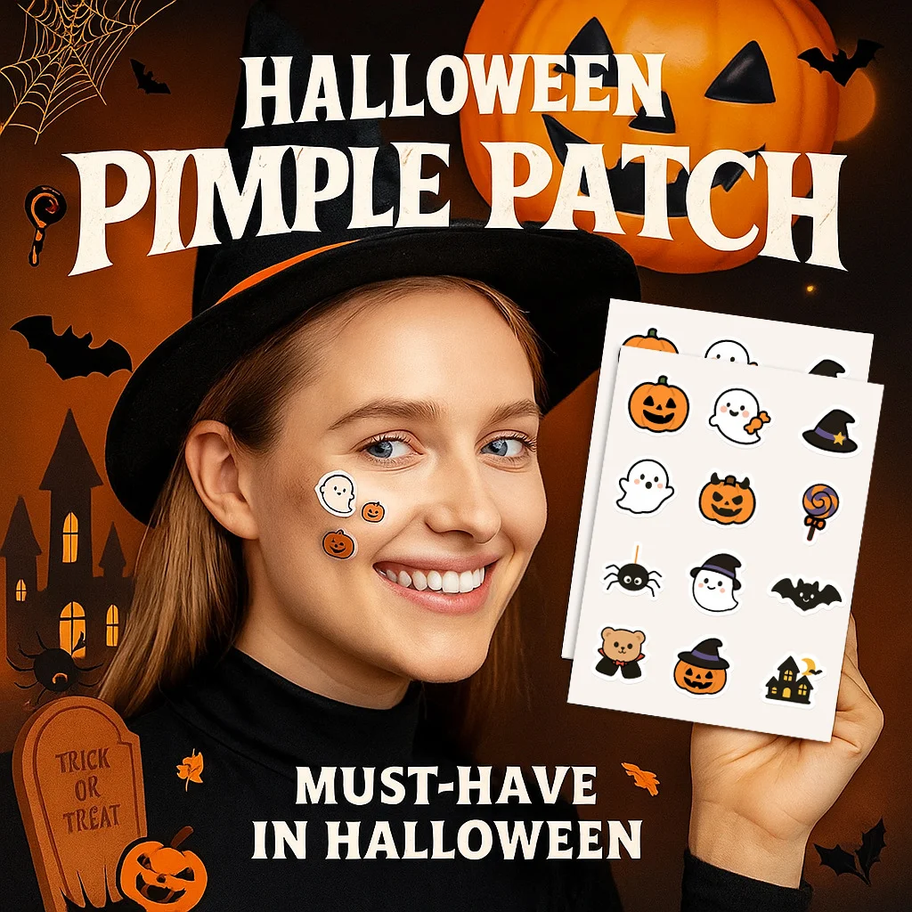 60枚入り ニキビパッチ ハロウィンニキビパッチ：目立たず通気性があり、完璧なメイクを実現 |   ゴースト＆パンプキンデザインズ