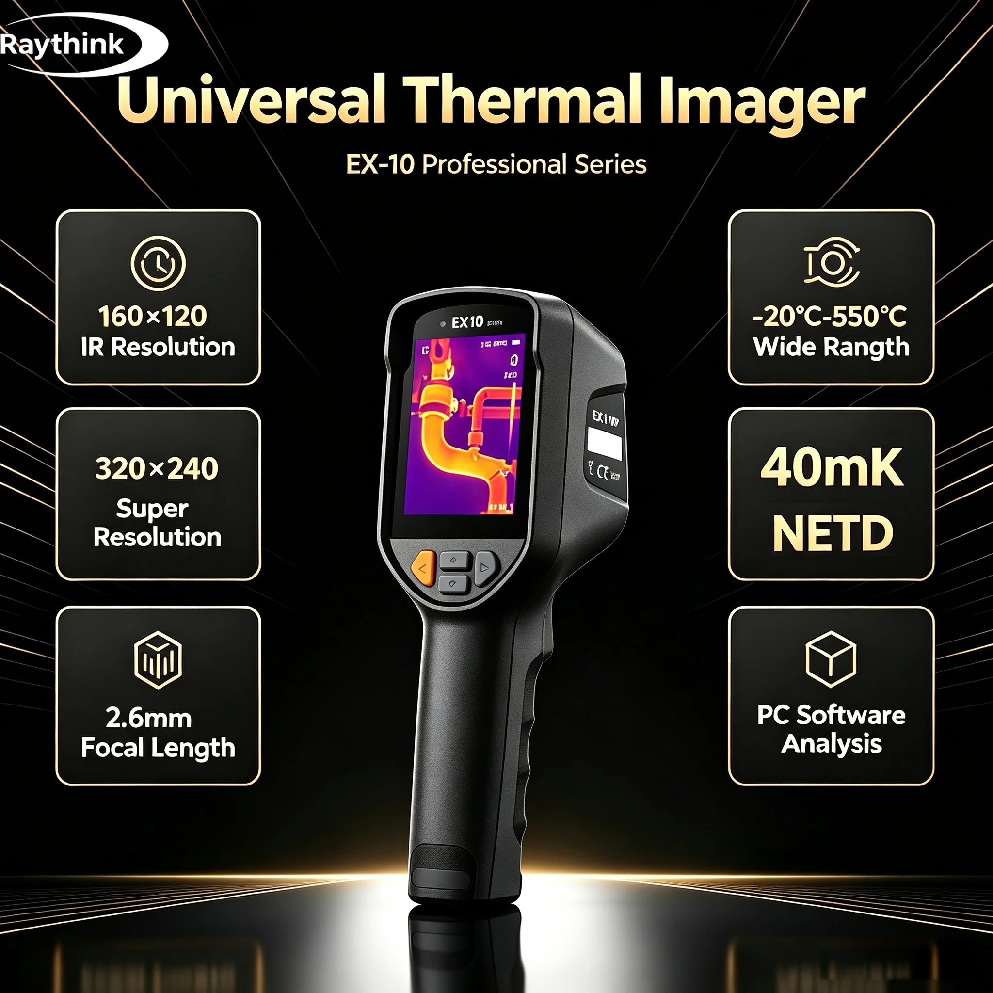 Handheld Infrared Thermal Imager For Wall Detection Of Underfloor Heating Water Pipes Household High-resolution Thermal Imager