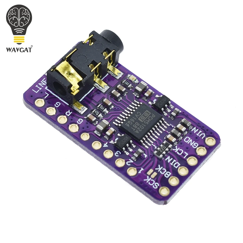 PCM5102A Interface I2S DAC Decoder GY-PCM5102 I2S Player Module For Raspberry Pi pHAT Format Board Digital PCM5102 Audio Board