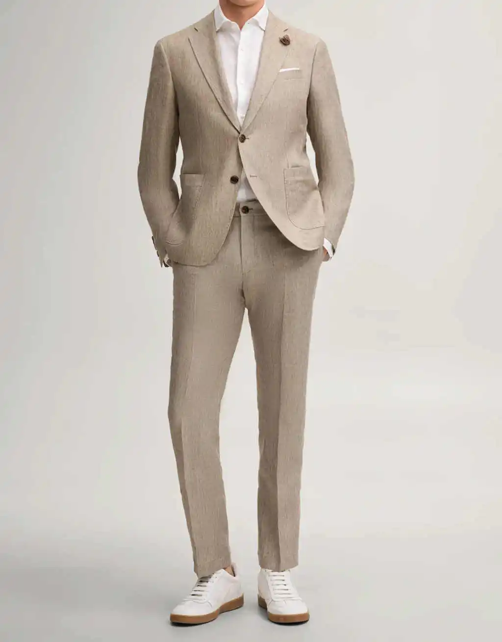 Vintage Man Tuxedos Trim Fit 2 Piece Jacket Pants Wedding Suit Simple Notched Lapel Single Breasted Groom Wear Customized