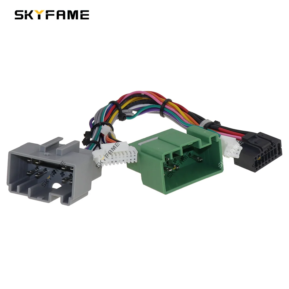 SKYFAME-Adaptador de cablagem de carro, Canbus Box Decoder, Rádio Android, Cabo de alimentação para Volvo S80, XC70, V70, S60, 16Pin