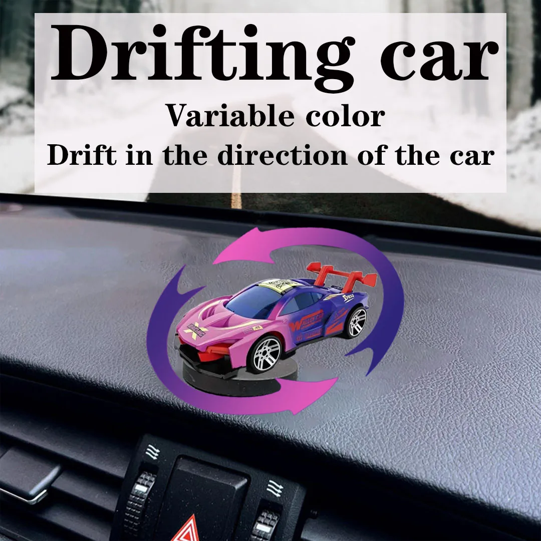 

Color Changing Alloy Car Model Spinning Car Ornament Roadster 1:64 Racing Car Drift Car Ornament Center Console Decoration