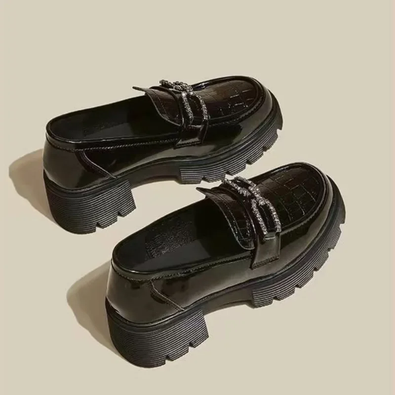 Zapatos de tacón antideslizantes para mujer, mocasines de estilo coreano de lujo, calzado de alta calidad, promoción Social, oferta