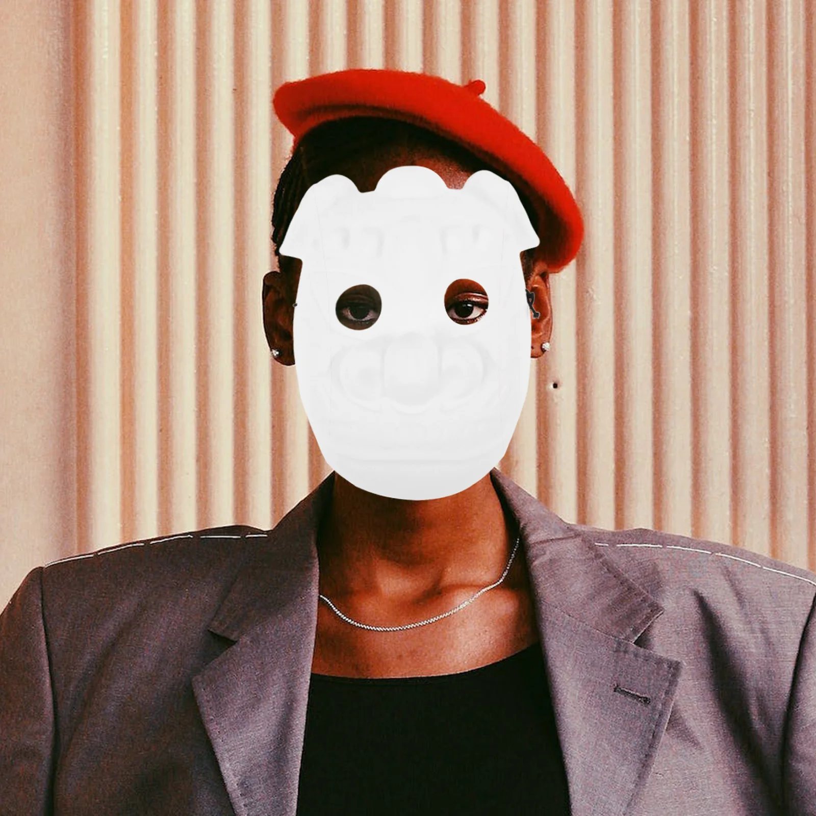 قناع الحيوان التنكري أقنعة تنكرية يمكنك صنعها بنفسك للحفلات بالجملة قابلة للطلاء فارغة للتزيين #5