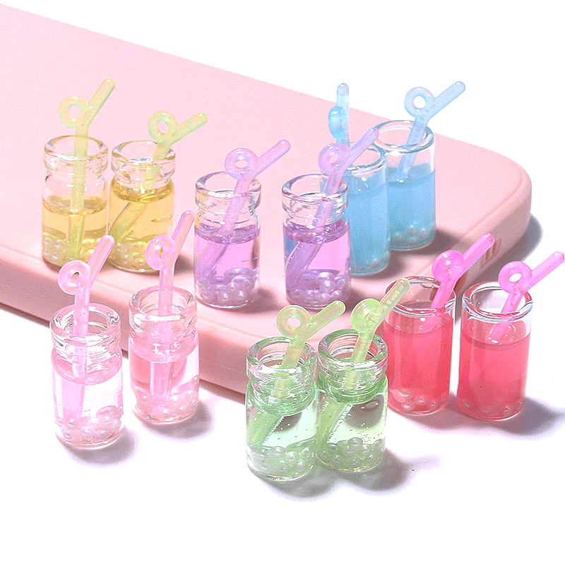 

10pcs 1:12 Dollhouse Miniature Juice Cup Drink Cup Model Kitchen Accessories For Doll House Home Scene Decor Kids Toys