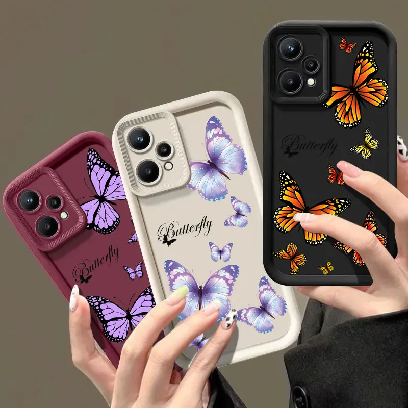 

Beautiful Butterfly Phone Case For Realme 8 9 11 14 12 13 Pro Plus C31 C33 C35 C21Y C53 C55 C63 C65 C67 C71 C75 GT 6 NEO5 Cover