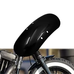 Motorcycle Custom Short Front Fender Cover Gloss Black Steel Iron For Harley Sportster Forty Eight 48 XL1200X XL 1200 2010-2020