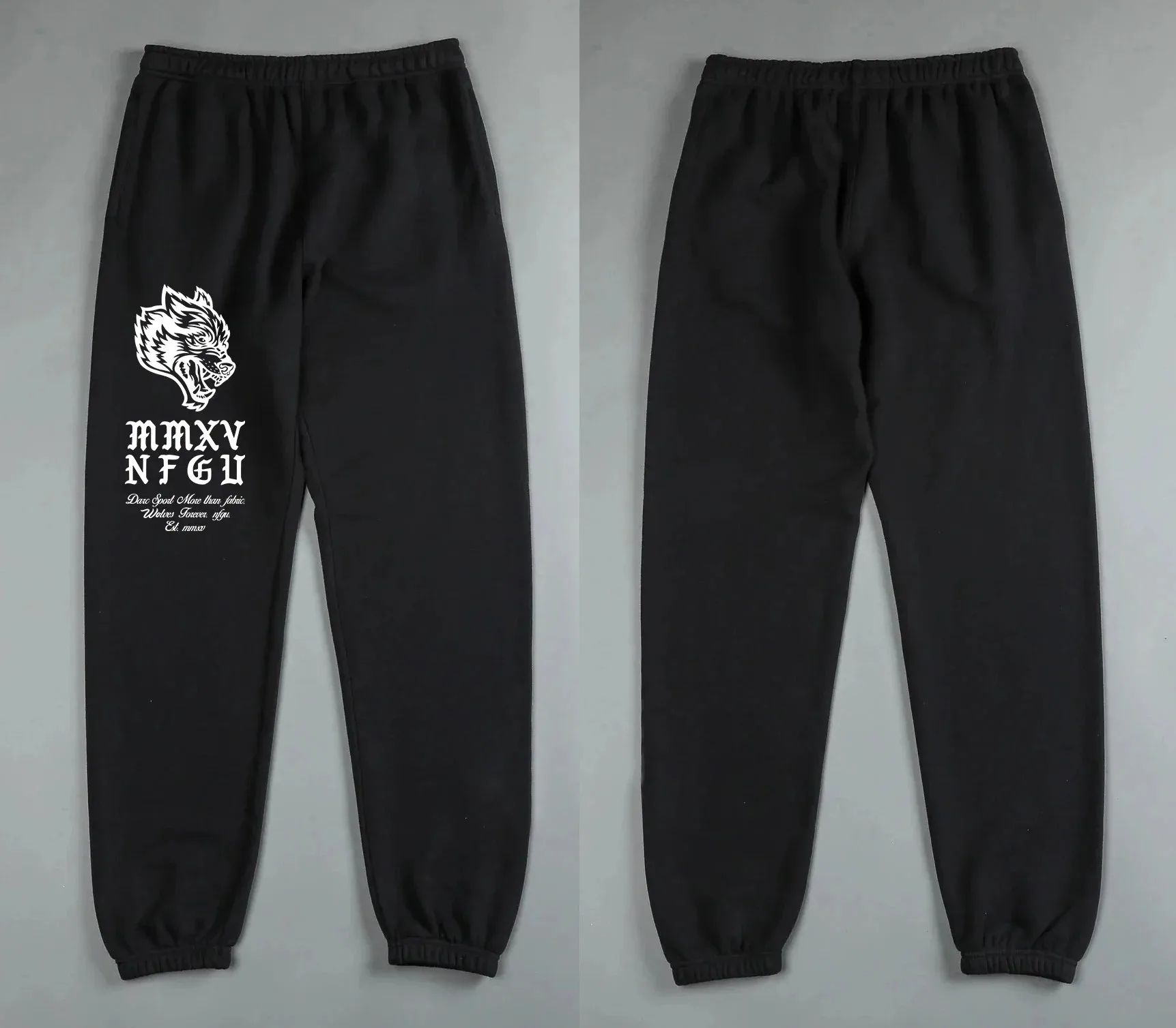 INAKA DARC Wolves Joggers Street Pants Casual Warm Oversize Baggy Joggers Oversize Cotton Gym Trousers Spring Autumn Sweatpants