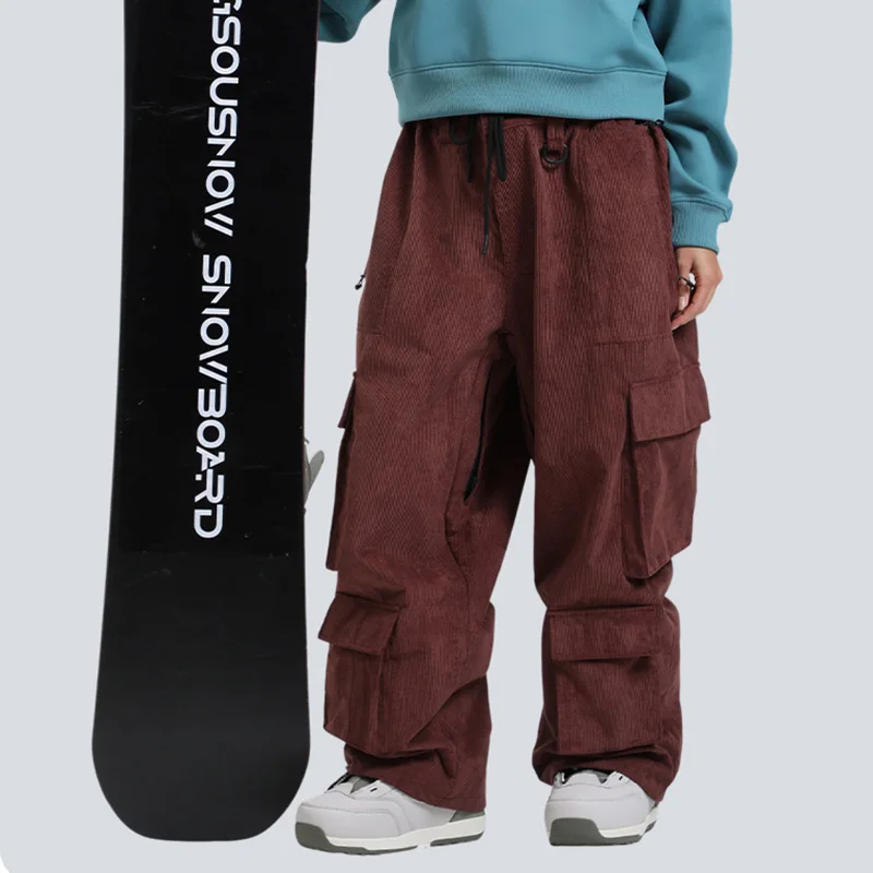 Новые мешковатые стильные дышащие лыжные штаны для сноуборда, спортивные ветрозащитные водонепроницаемые лыжные брюки для женщин и мужчин, зимняя термоодежда для взрослых